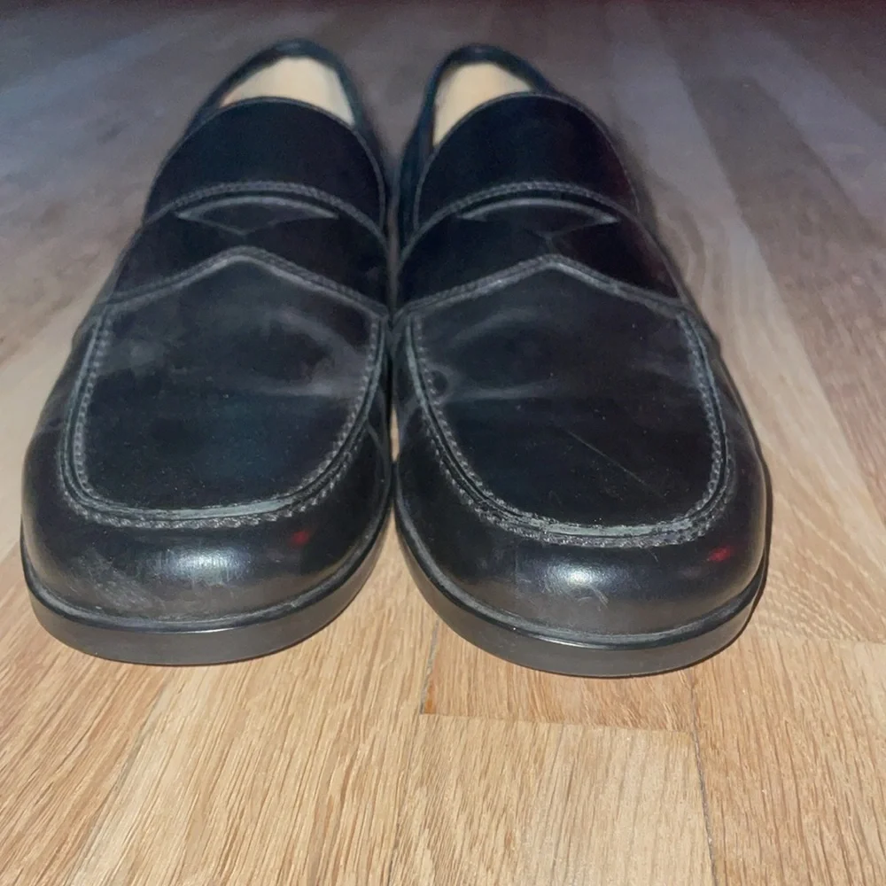 Bass‎ Flex Merger Black Leather Penny Loafers.  Size 9.